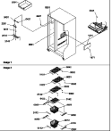 FZ SHELVES AND LIGHTS Diagram and Parts List for SRI21VE P1315601W E Amana Refrigerator