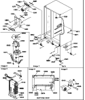 DRAIN SYSTEMS, ROLLERS, AND EVAP ASSY Diagram and Parts List for SRI21VE P1315601W E Amana Refrigerator