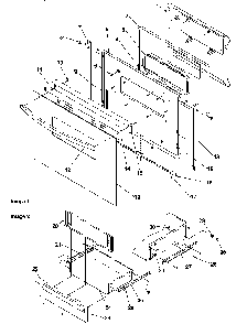 Oven Door And Storage Diagram and Parts List for ARR6200W-P1143455NW  Amana Range