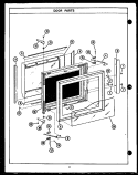 DOOR PARTS Diagram and Parts List for MWP211  Caloric Microwave