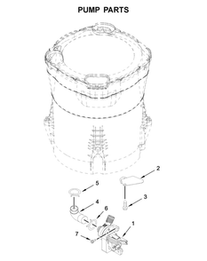 Pump Parts Diagram and Parts List for MVWB765FC3  Maytag Washer