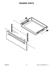 Drawer Parts Diagram and Parts List for MER6600FB3  Maytag Range