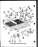 COMPRESSOR COMPARTMENT PARTS Diagram and Parts List for BR20M P7812519W W Amana Refrigerator