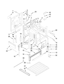 Chassis Parts Diagram and Parts List for JES9750BAS18  Jenn-Air Range