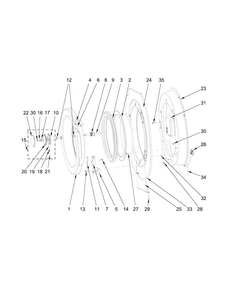 Door Parts Diagram and Parts List for MXS65PNATS  Maytag Washer