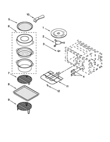 Internal Microwave Parts Diagram and Parts List for JMC2430WR00  Jenn-Air Microwave
