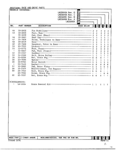 Base And Drive Parts Page 3 Diagram and Parts List for 6640A  Norge Washer