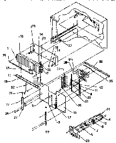 Evaporator Area Diagram and Parts List for TX18R-P1158412W  Amana Refrigerator