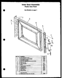 INNER DOOR ASSY Diagram and Parts List for DMO660  Amana Microwave