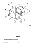 LOADING DOOR Diagram and Parts List for LGS33AW PLGS33AW Speed Queen Dryer