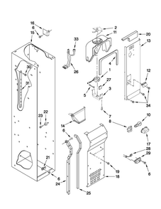 Part Location Diagram of W10428007 Whirlpool COVER-EVAP