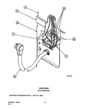 POWER CORD Diagram and Parts List for LES19AW PLES19AW Speed Queen Dryer