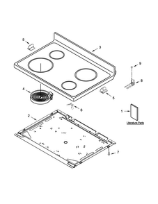 Cooktop Parts Diagram and Parts List for YAER5630BES0  Amana Range