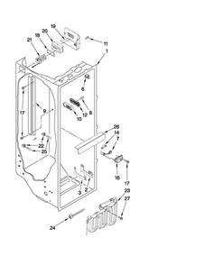 Refrigerator Liner Parts Diagram and Parts List for JCD2395WES02  Jenn-Air Refrigerator