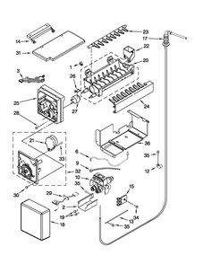 Icemaker Parts Diagram and Parts List for JS48SEDUDW12  Jenn-Air Refrigerator