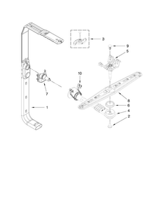 Upper Wash And Rinse Parts Diagram and Parts List for MDC4809AWB0  Maytag Dishwasher