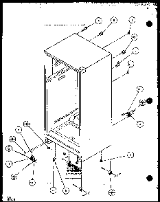 Cabinet Bottom And Back Diagram and Parts List for TZ22QW-P1114906WW  Amana Refrigerator