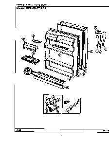 Fresh Food Door Diagram and Parts List for CT19X7W DC67A Crosley Refrigerator