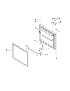 Freezer Door Parts Diagram and Parts List for ABB2221FEB2  Amana Refrigerator