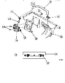 Inlet Hose, Fill Hose And Mixing Valve Mounting Bracket Diagram and Parts List for CW8202W2-PCW8202W2A  Crosley Washer