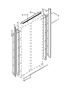 Cabinet Trim Parts Diagram and Parts List for JS48SEDUDW14  Jenn-Air Refrigerator