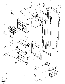 Refrigerator Door Diagram and Parts List for SX120J-P7870122W  Amana Refrigerator