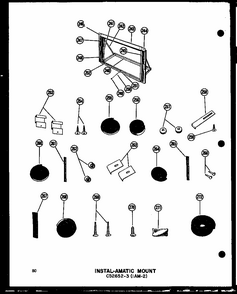 Instal-amatic Mount C52652-3 (1am-2) Diagram and Parts List for 109-5J P54390-95R Amana Air Conditioner