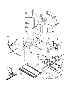 Unit Parts Diagram and Parts List for MBL2556KES4  Maytag Refrigerator