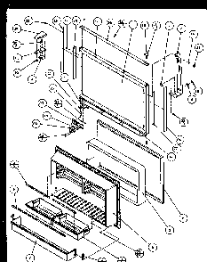 Fz Door Diagram and Parts List for TZ21Q2W-P1111713WW  Amana Refrigerator