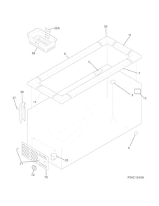Cabinet Diagram and Parts List for CFC162RCA  Crosley Freezer