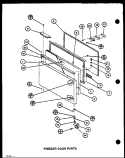 FZ DOOR PARTS Diagram and Parts List for BC20N P7812528W Amana Refrigerator