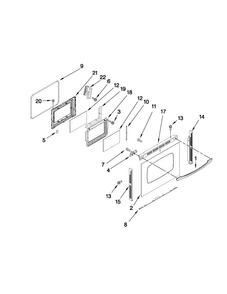 Lower Door Parts Diagram and Parts List for MGR6875ADB27  Maytag Range