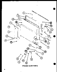 Freezer Door Parts Diagram and Parts List for TL18H-P77110-20W  Amana Refrigerator