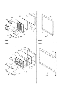 Door Assembly Diagram and Parts List for BC21V1C-P1325027WC  Amana Refrigerator