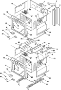 MAIN FRONT Diagram and Parts List for AGOD2750E P1132527N E Amana Wall Oven