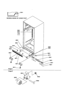 Ladders/lower Cabinet/rollers Diagram and Parts List for TX18VE-P1301702WE  Amana Refrigerator