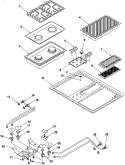 MAIN TOP Diagram and Parts List for AKGD3060E P1131630N E Amana Cooktop