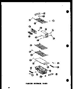 Freezer Interior Parts Diagram and Parts List for SRN22N-C-P60230-64WC  Amana Refrigerator