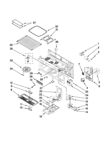 Interior And Ventilation Parts Diagram and Parts List for MMV5207BCB18  Maytag Microwave
