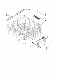 Upper Rack And Track Parts Diagram and Parts List for MDB8959AWS2  Maytag Dishwasher