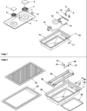 BURNER, GRILLE ASSY AND ACS200 GRIDDLE Diagram and Parts List for AKGD3060E P1131630N E Amana Cooktop