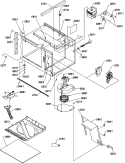 CABINET ASSY Diagram and Parts List for RFS9MPK P1312007M Amana Microwave