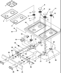 MAIN TOP Diagram and Parts List for ARG7600W P1143332N W Amana Range