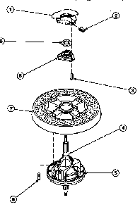 Transmission Assembly And Balance Ring Diagram and Parts List for LW8363W2 PLW8363W2B Amana Washer