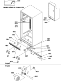 Ladders, Lower Cabinet and Rollers Diagram and Parts List for TC18VW P1315704W W Amana Refrigerator