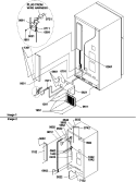 Cabinet Back Diagram and Parts List for TSI19VL P1306402W L Amana Refrigerator
