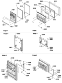 Door Assemblies Diagram and Parts List for TSI19VL P1306402W L Amana Refrigerator