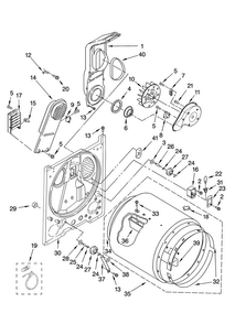 Bulkhead Parts, Optional Parts Diagram and Parts List for MEDC500VW1  Maytag Dryer