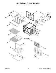 Internal Oven Parts Diagram and Parts List for JJW2830LM00  Maytag Wall Oven