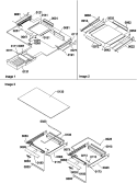Shelving and Crisper Assemblies Diagram and Parts List for TS22VW P1306502W W Amana Refrigerator